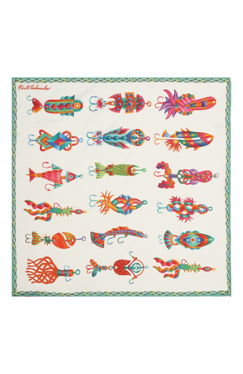 Шелковый платок spinner white KIRILL OVCHINNIKOV, арт. 35\Sw, фото 3