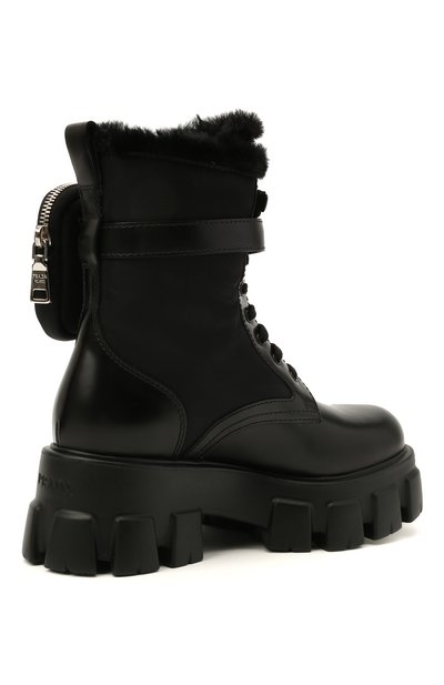 Кожаные ботинки monolith PRADA, арт. 1T255M-3LEK-F0002, фото 3