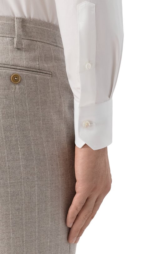 Хлопковая сорочка Zegna 9MS0MT/CT1063 Белый  9MS0MT/CT1063 Фото 5