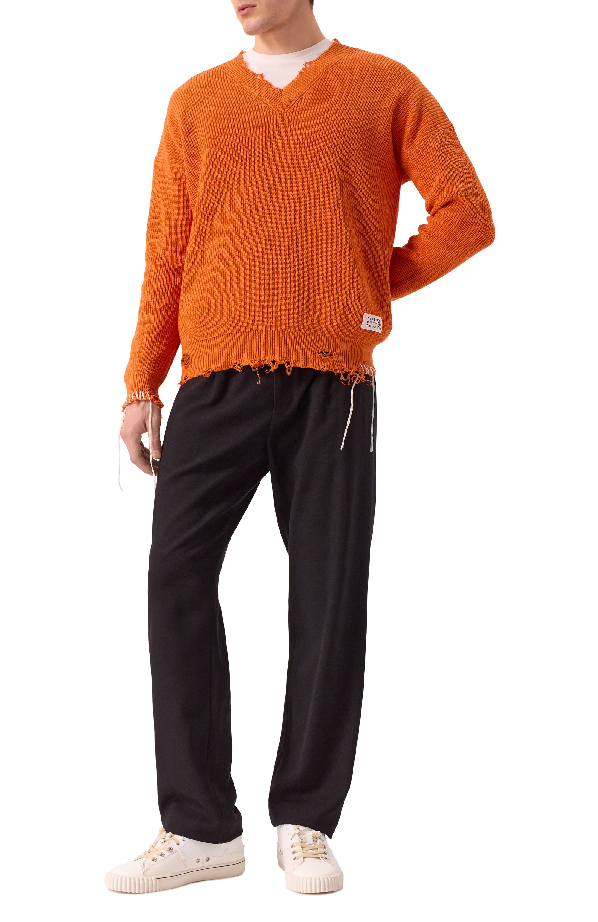 Хлопковый свитер MM6, арт. SH0HN0001/M13089, фото 2