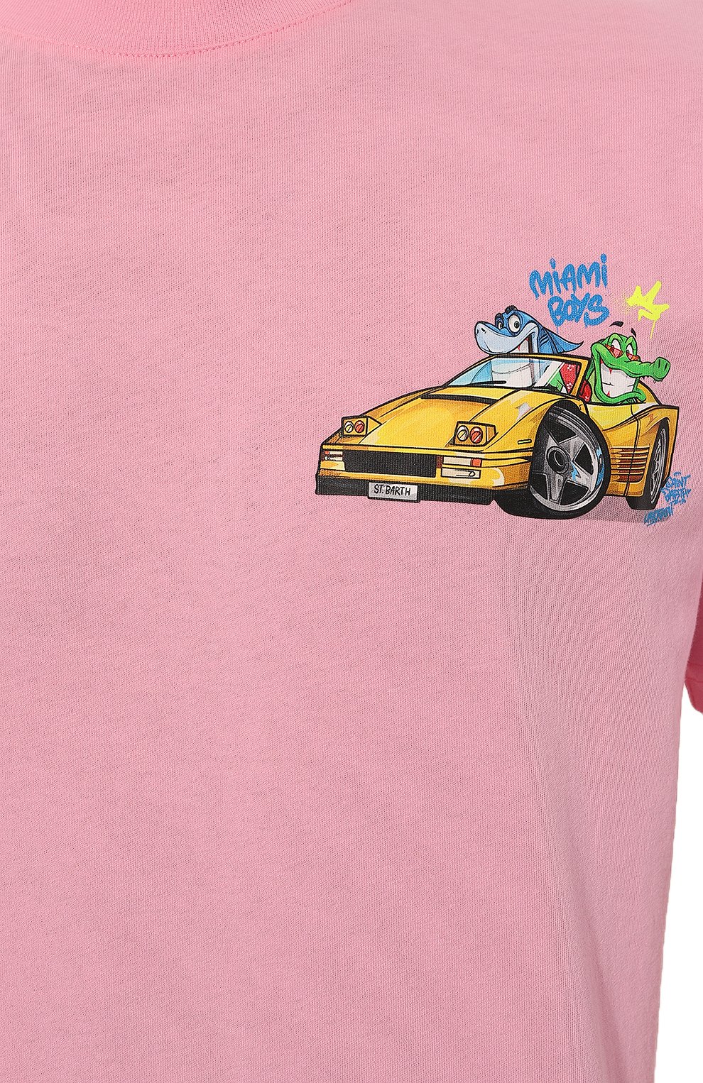 Хлопковая футболка MC2 SAINT BARTH розового цвета по цене 9795 руб., арт. STBM TSHIRT MAN/TSHM001/02203B, фото 5 Хлопковая футболка MC2 SAINT BARTH, арт. STBM TSHIRT MAN/TSHM001/02203B, фото 5