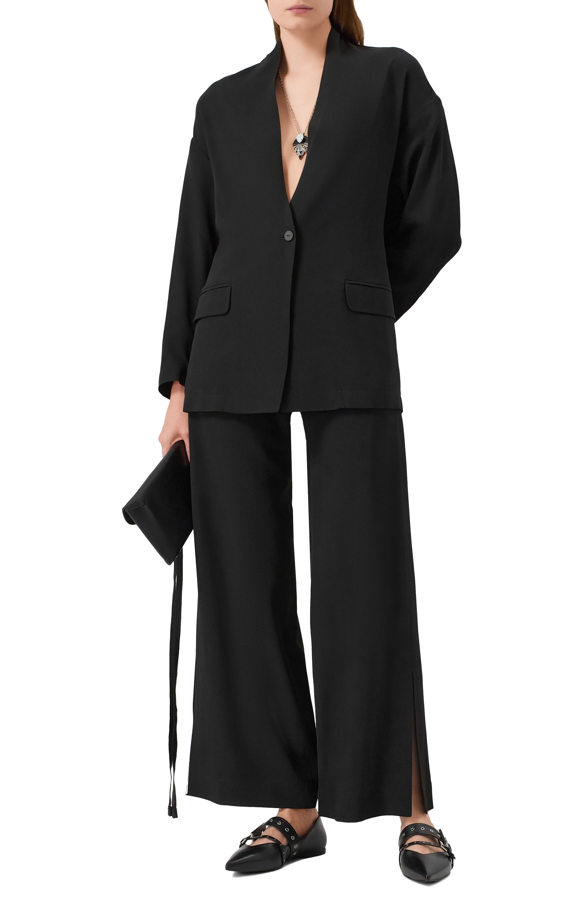 Брюки из шерсти и вискозы ISABEL BENENATO, арт. DW23S25, фото 2