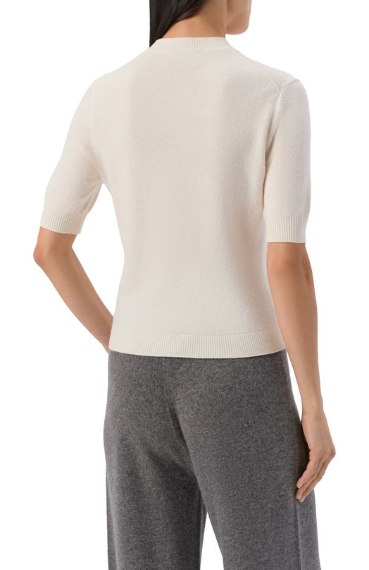 Пуловер из шерсти и кашемира Ellyme 00380 Кремовый  00380 Фото 4