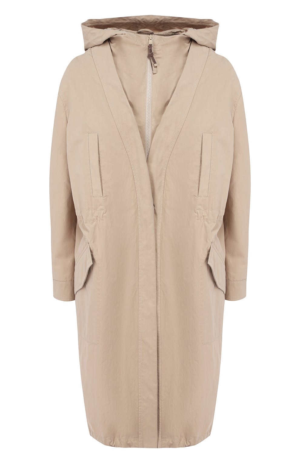 Хлопковая парка BRUNELLO CUCINELLI светло-бежевого цвета по цене 339500 руб., арт. MF5809324, фото 1 Хлопковая парка BRUNELLO CUCINELLI, арт. MF5809324, фото 1