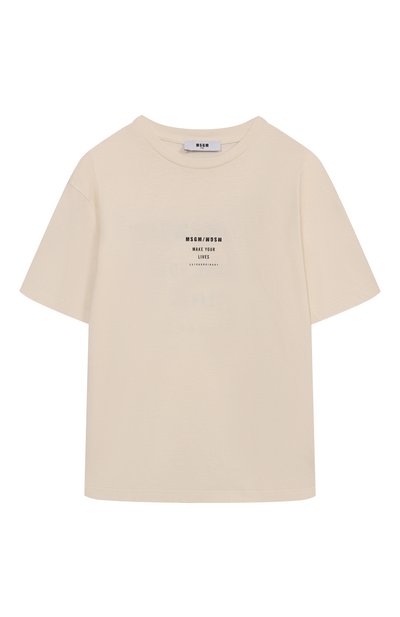 Хлопковая футболка MSGM KIDS, арт. F5MSJBTH215