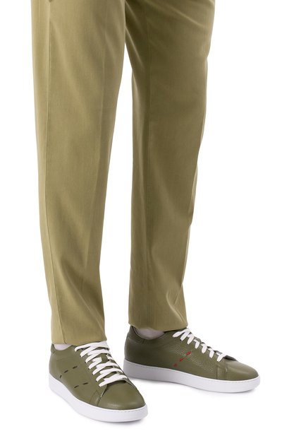 Кожаные кеды KITON, арт. USSA068N0114907, фото 3