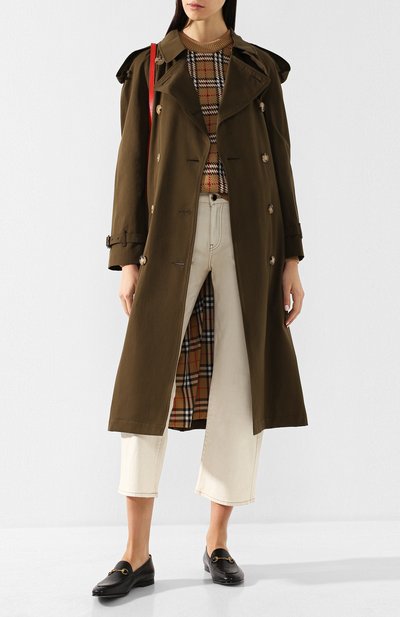 Хлопковый тренч westminster BURBERRY хаки цвета по цене 239500 руб., арт. 4073381, фото 2 Хлопковый тренч westminster BURBERRY, арт. 4073381, фото 2