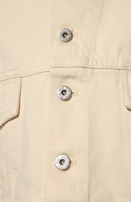 Джинсовая куртка Miu Miu GWB140-10KV-F0379 Кремовый  GWB140-10KV-F0379 Фото 5