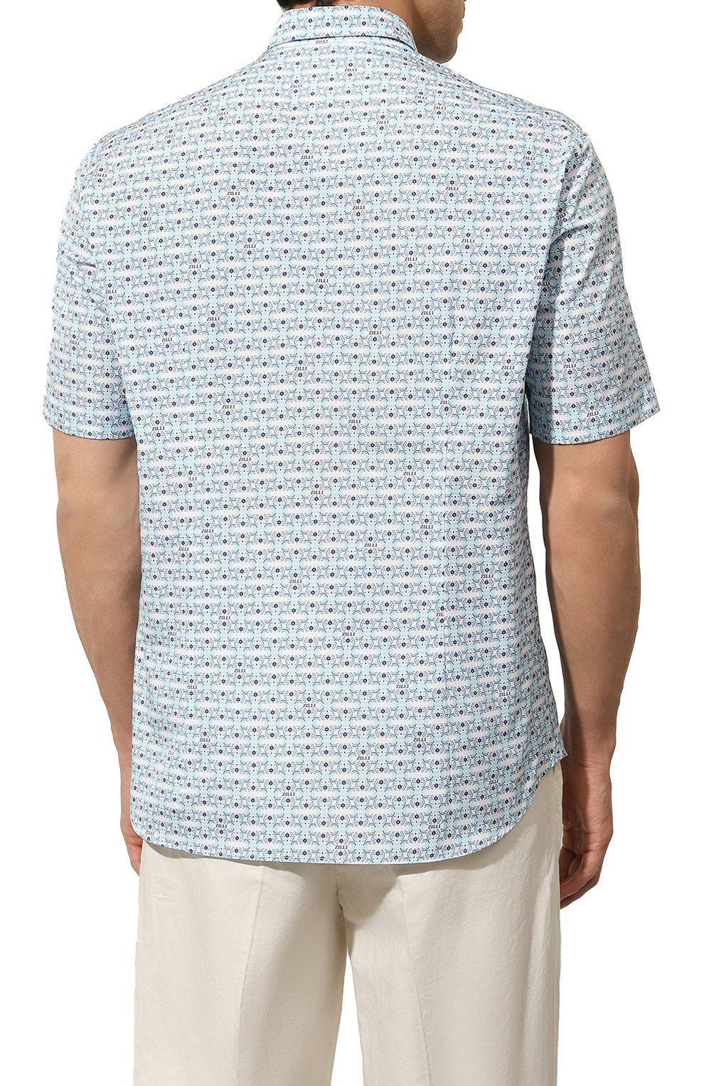 Хлопковая рубашка ZILLI, арт. LINAM5M010003250Q, фото 4