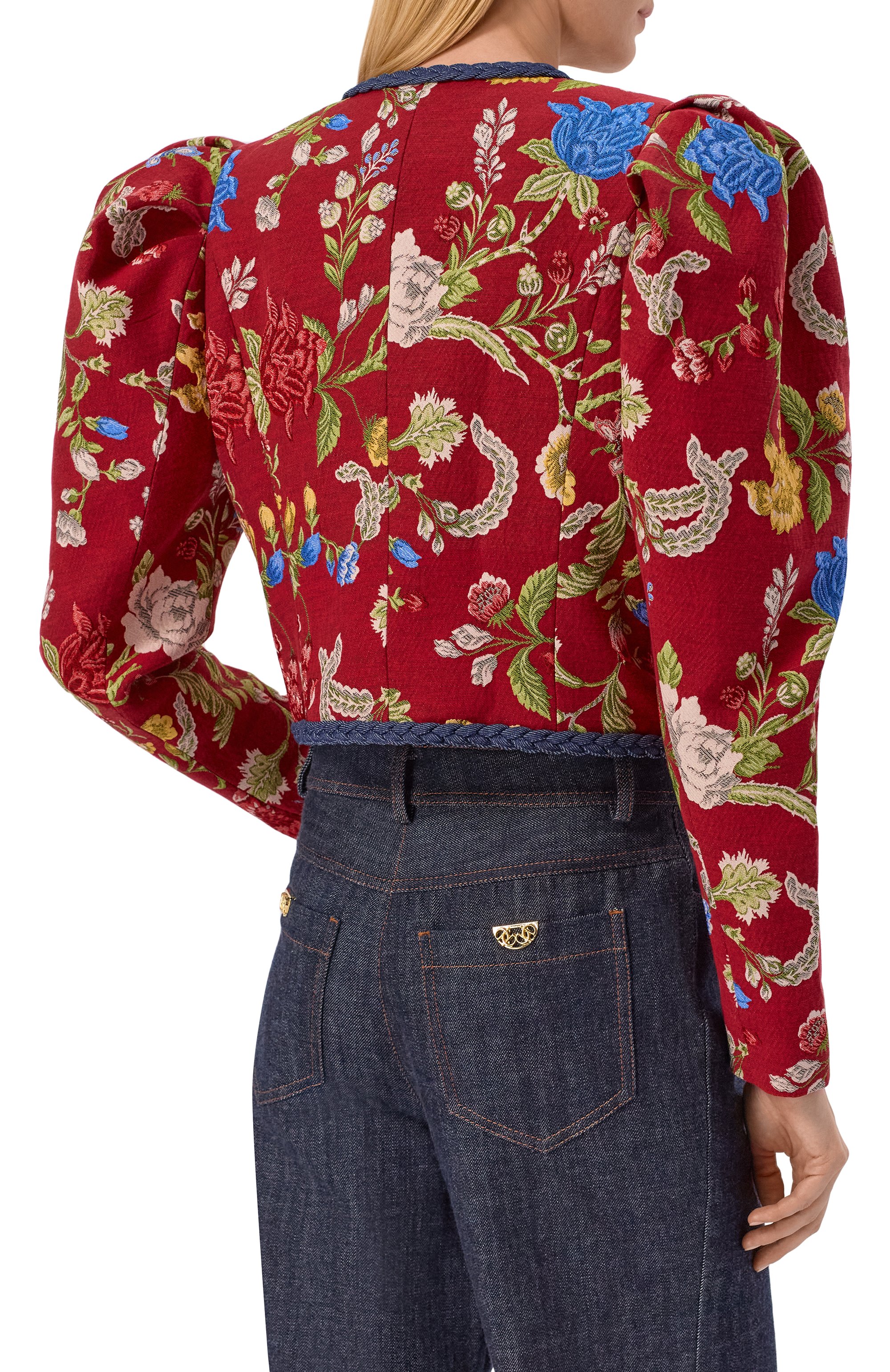 Хлопковый жакет BOTROIS красного цвета по цене 37900 руб., арт. SKU68463307, фото 4 Хлопковый жакет BOTROIS, арт. SKU68463307, фото 4