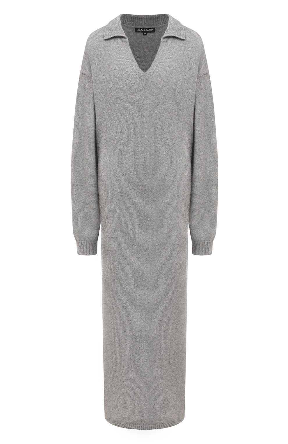 Платье из шерсти и вискозы LESYANEBO серого цвета по цене 54000 руб., арт. FW23/KNIT0011, фото 1 Платье из шерсти и вискозы LESYANEBO, арт. FW23/KNIT0011, фото 1
