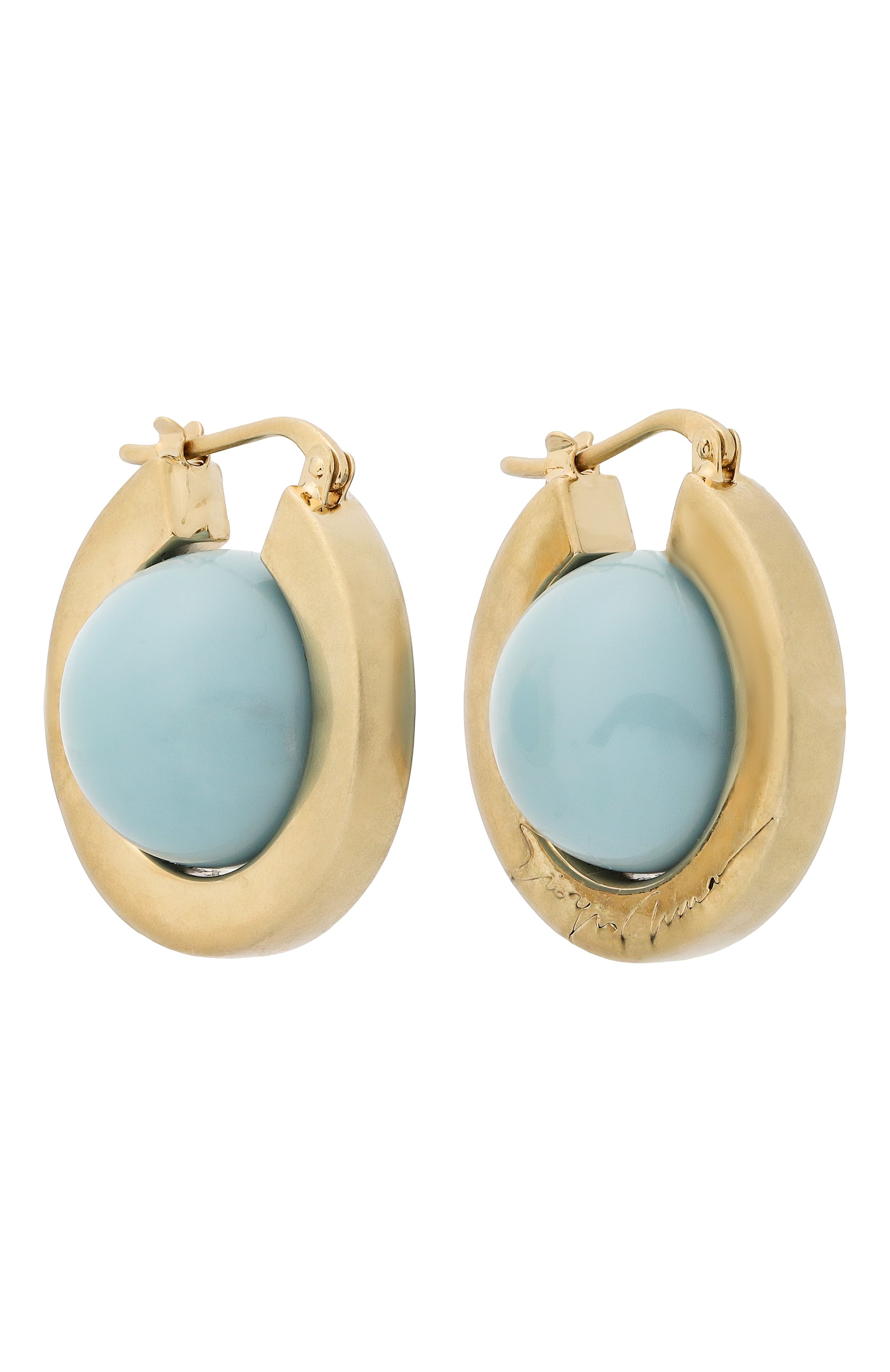 Серьги GIORGIO ARMANI бирюзового цвета по цене 54950 руб., арт. GW000986 AF15141, фото 3 Серьги GIORGIO ARMANI, арт. GW000986 AF15141, фото 3