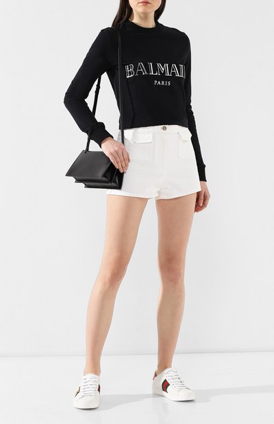 Хлопковый пуловер BALMAIN черного цвета по цене 54000 руб., арт. RF13710/M064, фото 2 Хлопковый пуловер BALMAIN, арт. RF13710/M064, фото 2
