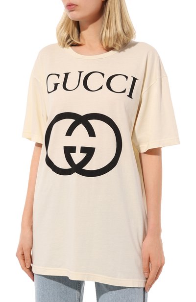 Хлопковая футболка GUCCI, арт. 539081 X3Q35, фото 3