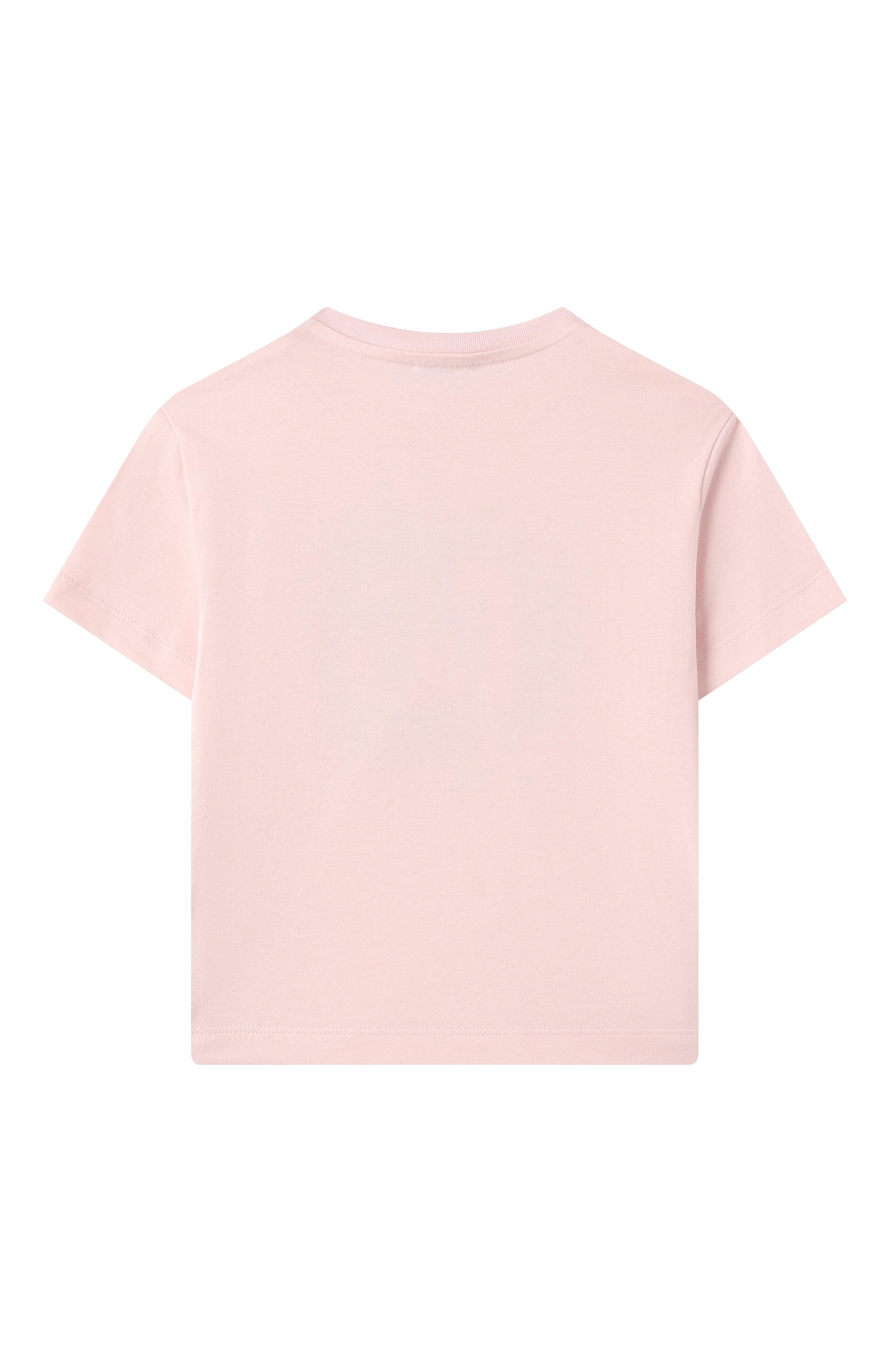 Хлопковая футболка DOLCE & GABBANA светло-розового цвета по цене 63300 руб., арт. L5JTNK/G7N6B/8-14, фото 2 Хлопковая футболка DOLCE & GABBANA, арт. L5JTNK/G7N6B/8-14, фото 2