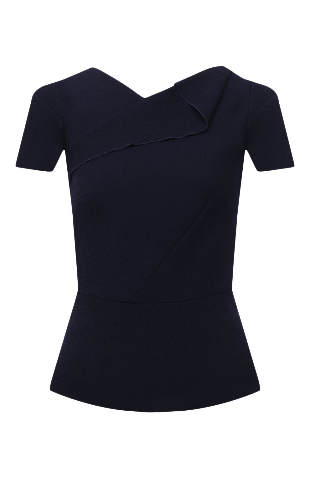 Шерстяной топ ROLAND MOURET синего цвета по цене 69800 руб., арт. PW20/S0968/F4044, фото 1 Шерстяной топ ROLAND MOURET, арт. PW20/S0968/F4044, фото 1