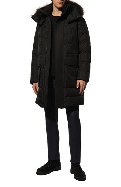 Пуховая парка с отделкой из меха енота fiesole-gfw MOORER, арт. FIES0LE-GFW, фото 2