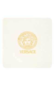 Детского хлопковое одеяло VERSACE белого цвета, арт. YE000214/YA00019 | Фото 5 (Региональные ограничения белый список (Axapta Mercury): RU; Материал: Хлопок, Текстиль; Материал сплава: Проставлено; Нос: Не проставлено)