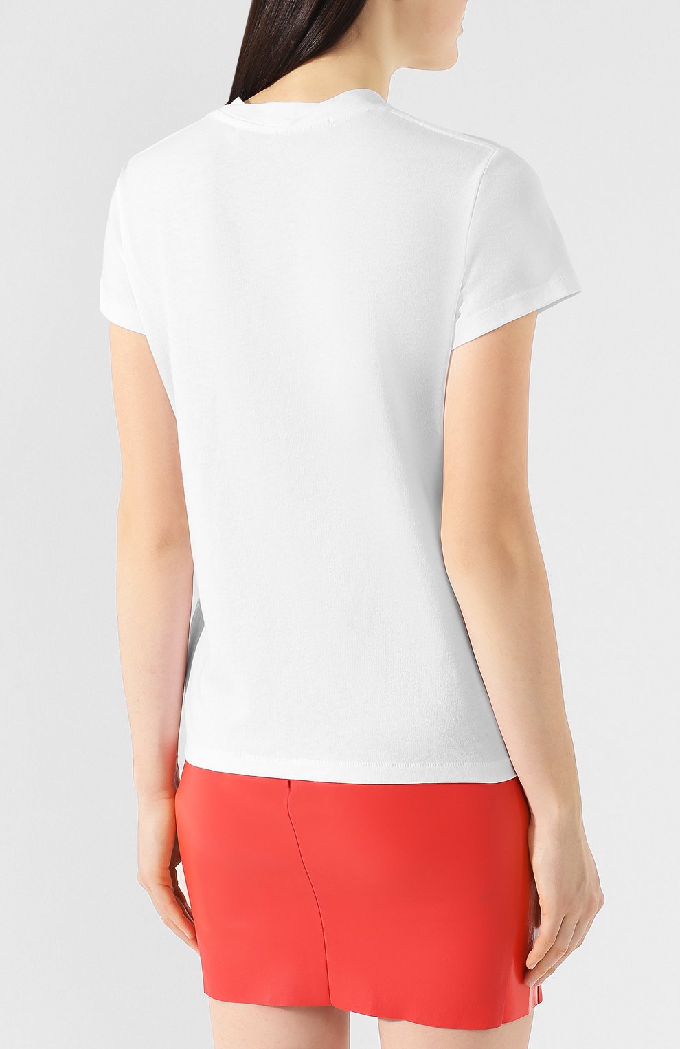 Хлопковая футболка ALEXANDER WANG белого цвета по цене 14600 руб., арт. 1W491209B0, фото 4 Хлопковая футболка ALEXANDER WANG, арт. 1W491209B0, фото 4