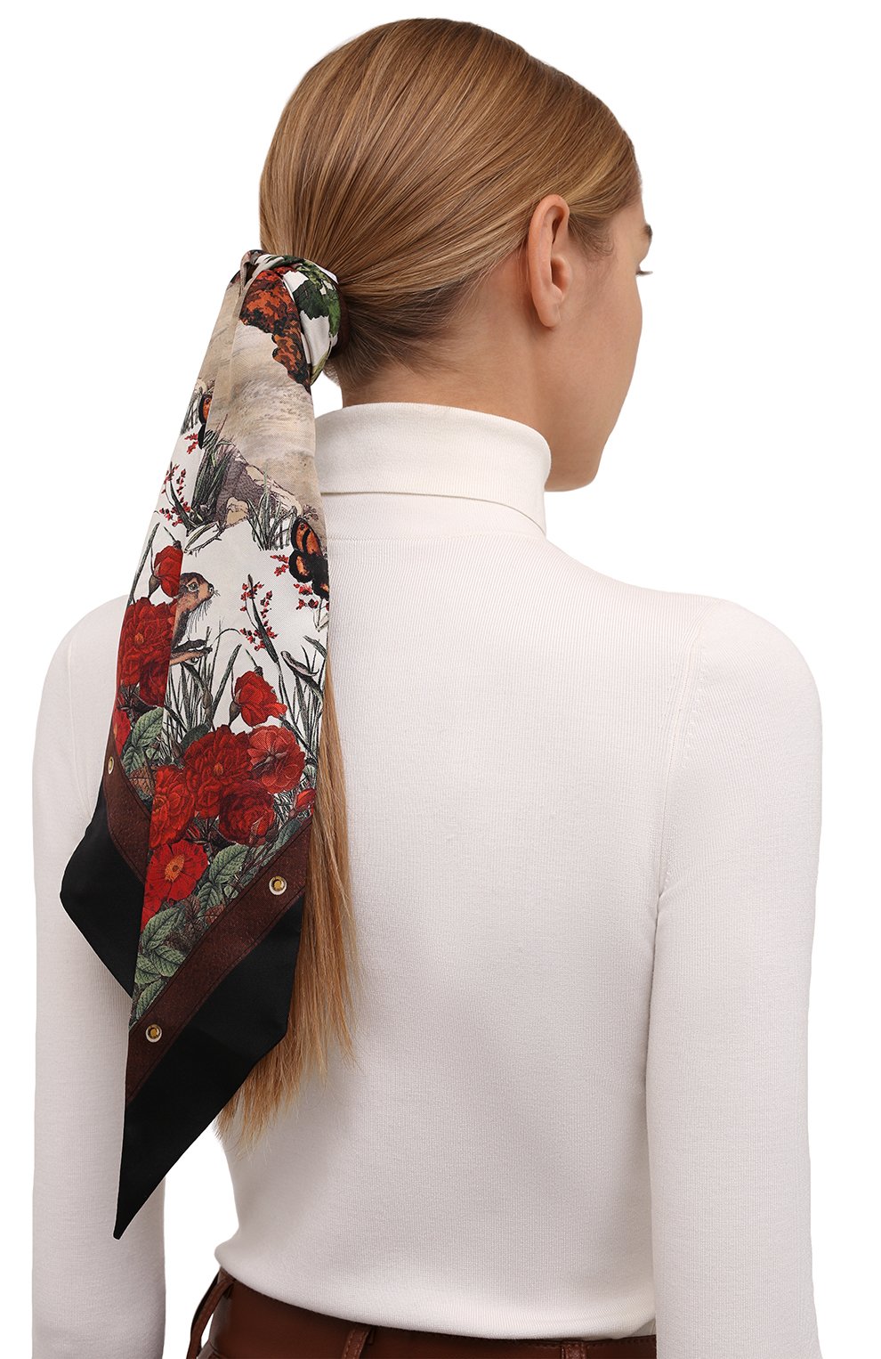 Шелковый платок BURBERRY, арт. 8044698, фото 3