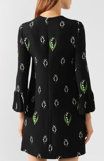 Платье из смеси шерсти и шелка VALENTINO черного цвета по цене 299500 руб., арт. SB3VAMW34PS, фото 4 Платье из смеси шерсти и шелка VALENTINO, арт. SB3VAMW34PS, фото 4