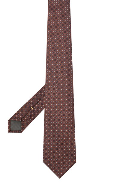Шелковый галстук CANALI коричневого цвета по цене 10550 руб., арт. 70/HJ02853, фото 2 Шелковый галстук CANALI, арт. 70/HJ02853, фото 2