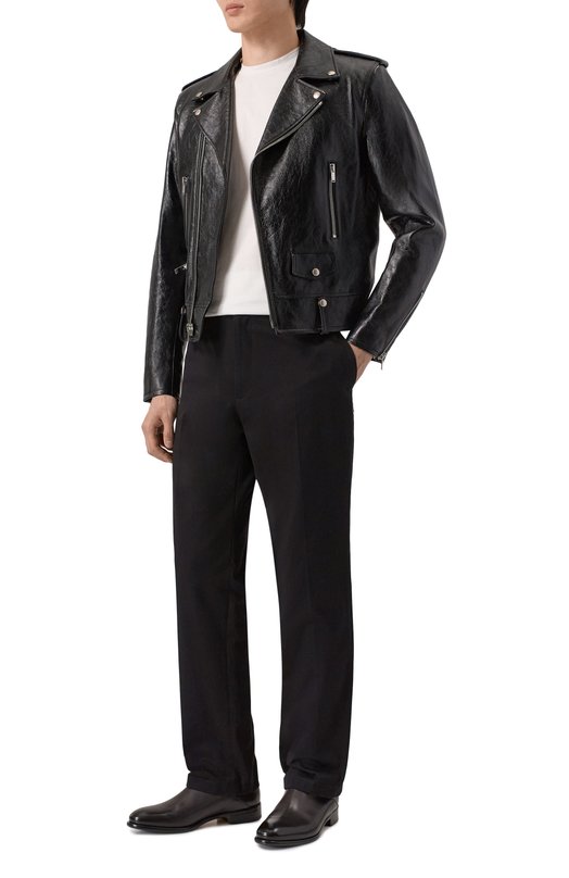 Кожаная куртка Saint Laurent 484284/YC2NI Чёрный  484284/YC2NI Фото 2