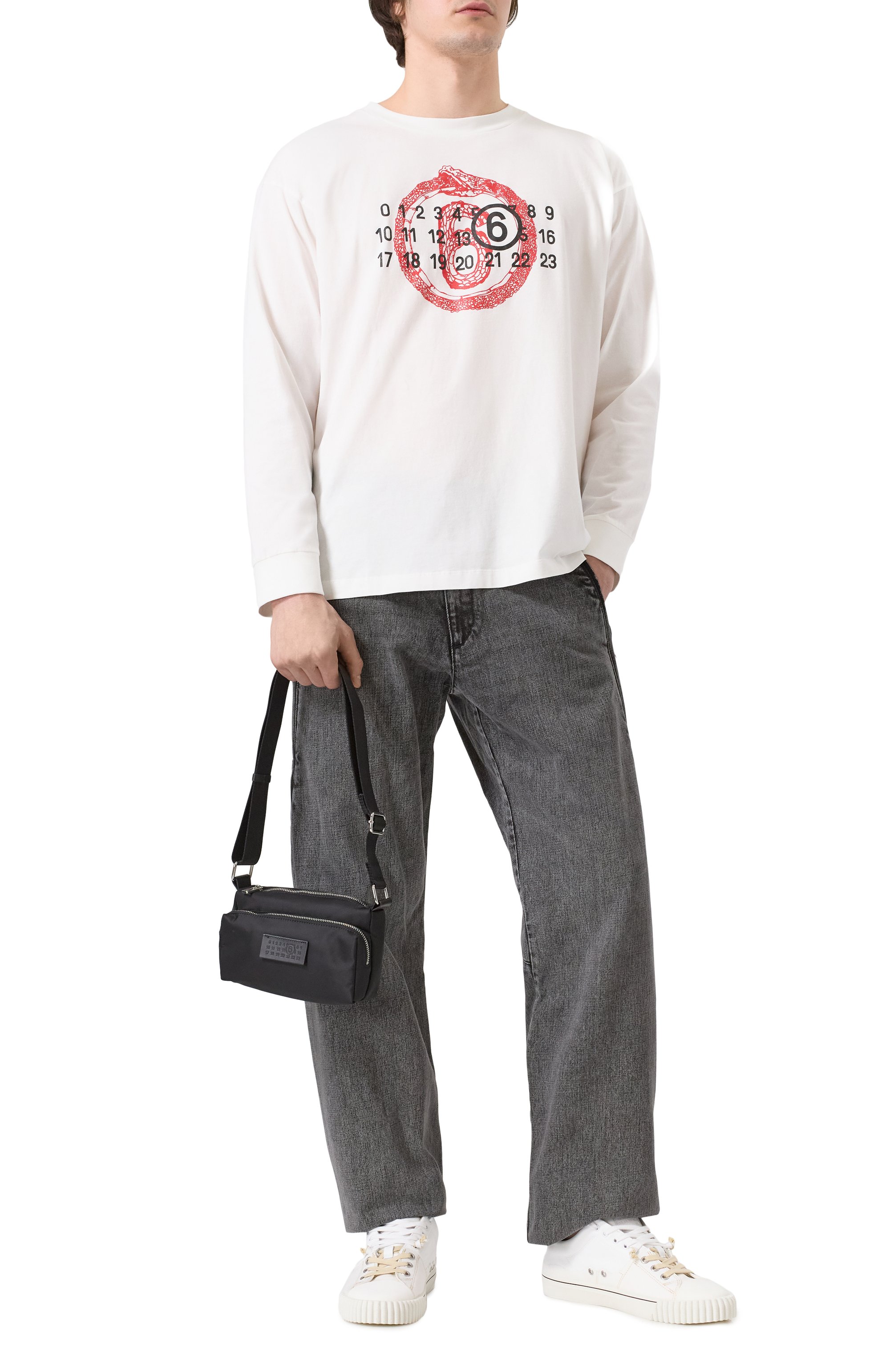 Хлопковый лонгслив MM6, арт. SH2GC0021/S24312, фото 2