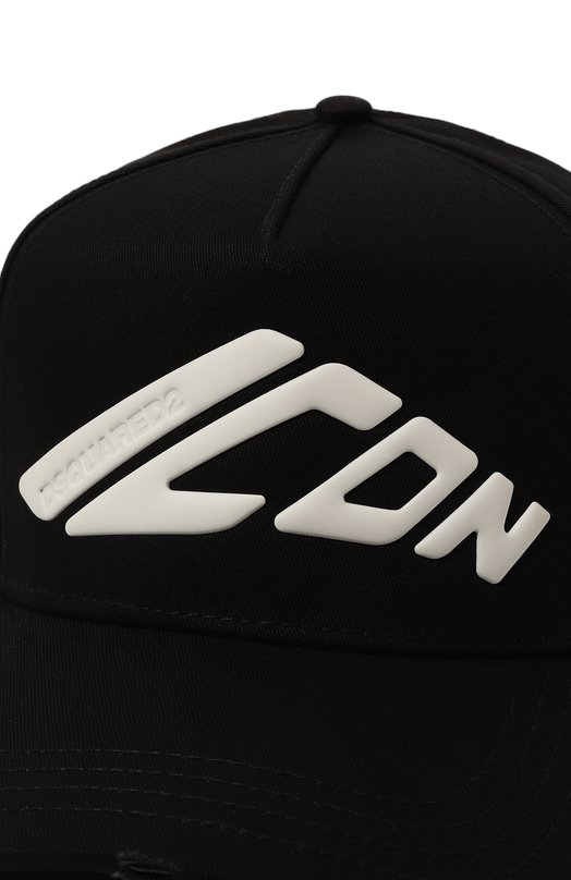 Хлопковая бейсболка Dsquared2 BCM0840/05C00001 Чёрный  BCM0840/05C00001 Фото 3