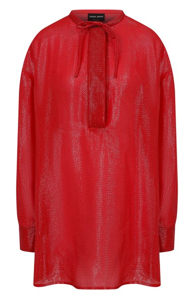 Шелковая блузка GIORGIO ARMANI красного цвета по цене 344000 руб., арт. GW002564/TE20005, фото 1 Шелковая блузка GIORGIO ARMANI, арт. GW002564/TE20005, фото 1