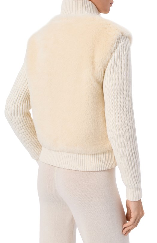 Комбинированный кардиган Gran Sasso 13225/12885 Кремовый  13225/12885 Фото 4