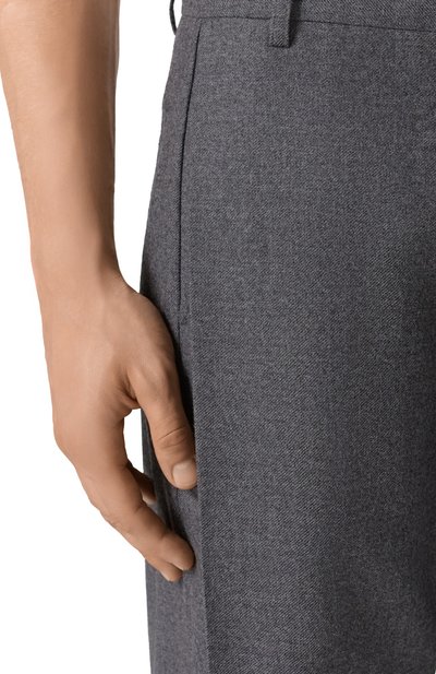 Шерстяные брюки MM6 темно-серого цвета по цене 88800 руб., арт. SH0KA0052/M35466, фото 5 Шерстяные брюки MM6, арт. SH0KA0052/M35466, фото 5