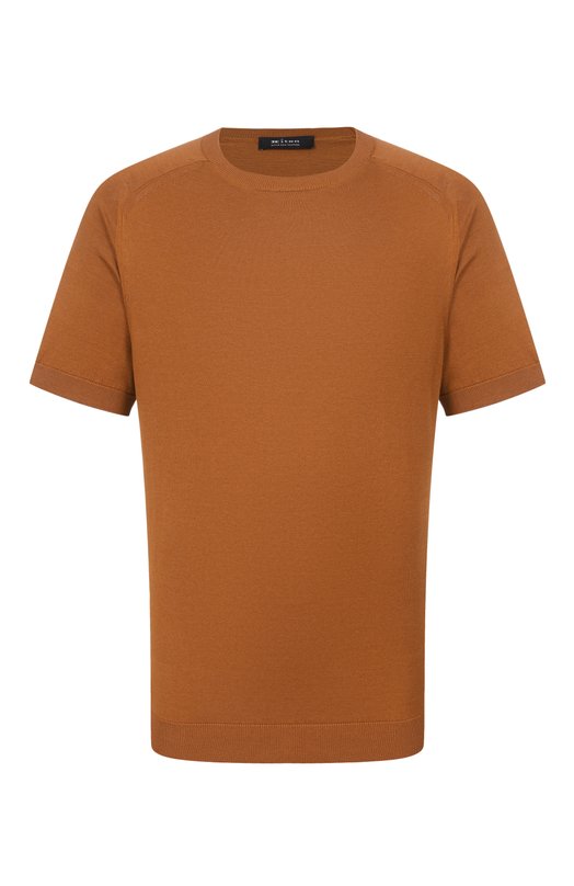 Джемпер из шелка и хлопка Kiton UMM0782 Коричневый UMM0782