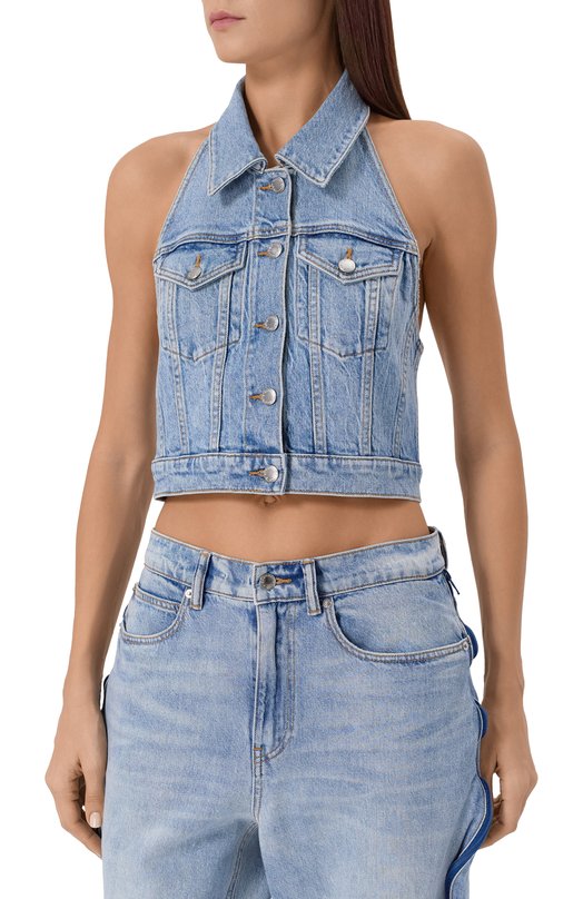 Джинсовый топ Alexander Wang 4DC3251877 Голубой  4DC3251877 Фото 3