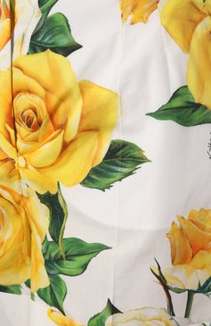 Женские хлопковые шорты DOLCE & GABBANA желтого цвета, арт. FTC3HT/HS5N0 | Фото 5 (Длина Ж (юбки, платья, шорты): Мини; Драгоценные камни: Проставлено; Материал сплава: Проставлено; Материал внешний: Хлопок; Стили: Романтичный)