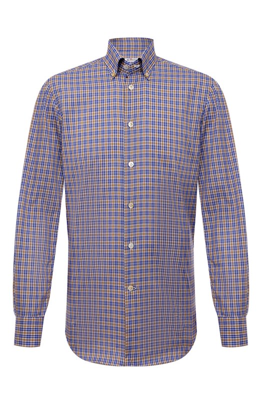 

Хлопковая рубашка Kiton, Синий