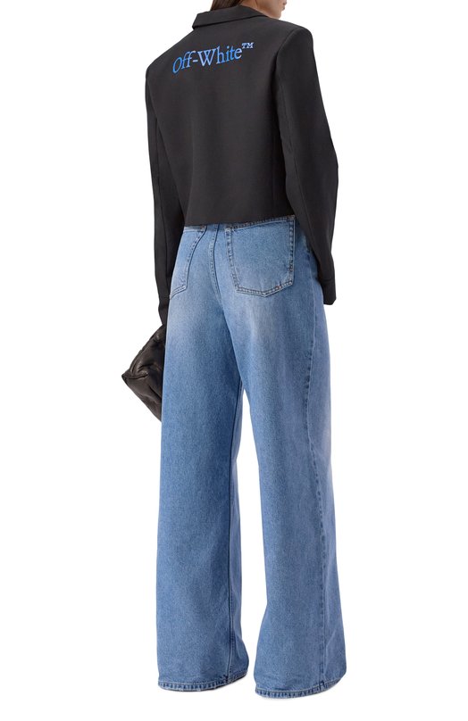 Жакет из шерсти и лиоцелла Off-White 0WEF12LF25FAB001 Чёрный  0WEF12LF25FAB001 Фото 2