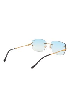 Женские солнцезащитные очки VINTAGE FRAMES голубого цвета, арт. BAL HARB0UR G0LD/BLUE | Фото 4 (Тип очков: С/з; Нос: Не проставлено; Материал: Металл; Региональные ограничения белый список (Axapta Mercury): Не проставлено; Кросс-КТ: С/з-унисекс; Очки форма: Безоправные, Прямоугольные; Оптика Гендер: оптик�а-унисекс)