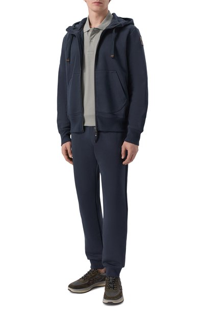 Хлопковые джоггеры PARAJUMPERS темно-синего цвета по цене 25850 руб., арт. 26WMPMPAEY23, фото 2 Хлопковые джоггеры PARAJUMPERS, арт. 26WMPMPAEY23, фото 2