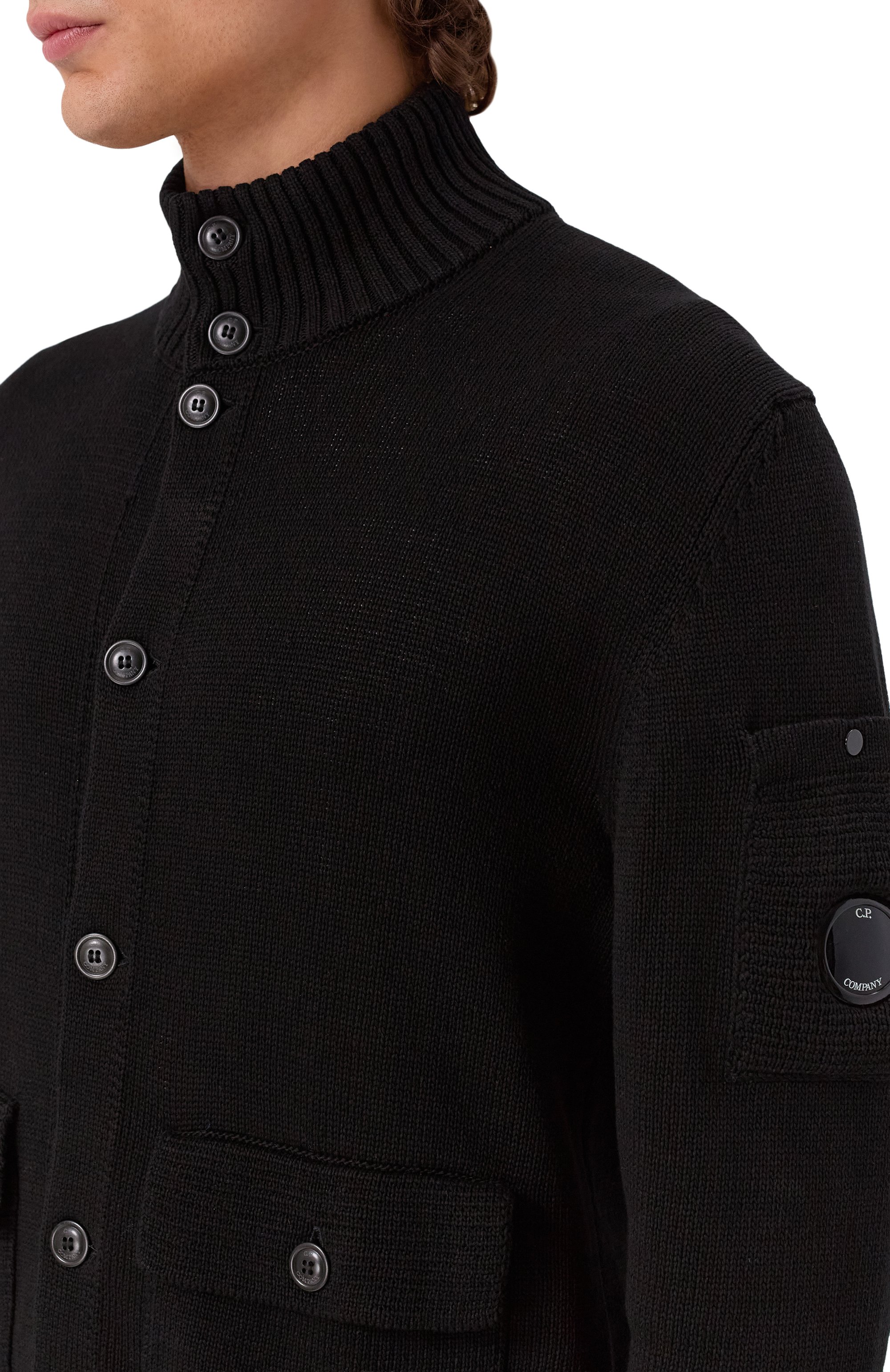 Хлопковый кардиган C.P. COMPANY, арт. 18CMKN078A110058A, фото 5