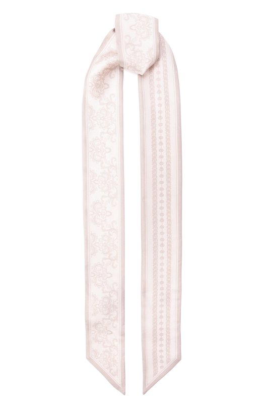Шелковый шарф-твилли Elie Saab 710008540S25/SAND GAZZELLE Кремовый 710008540S25/SAND GAZZELLE