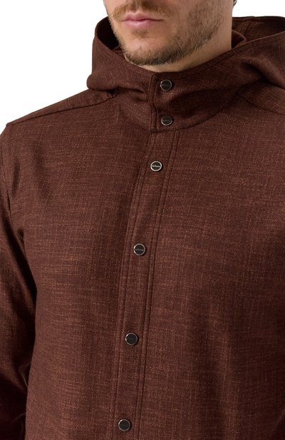 Рубашка из шерсти и шелка KITON, арт. UMCMARK0119G10, фото 5