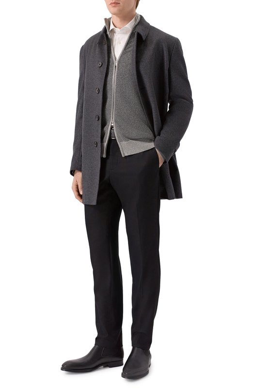 Кардиган из шерсти и кашемира Andrea Campagna M5625-9416 Серый  M5625-9416 Фото 2