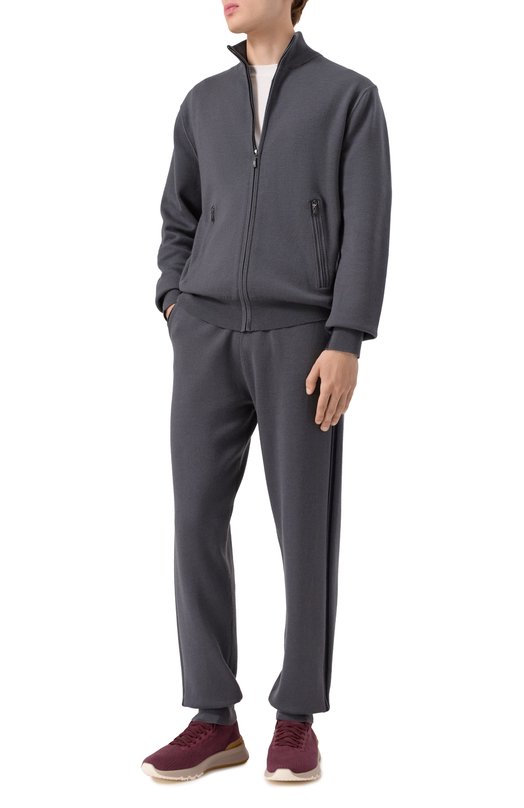 Текстильные кроссовки Brunello Cucinelli MZUPMB0252 Бордовый  MZUPMB0252 Фото 2