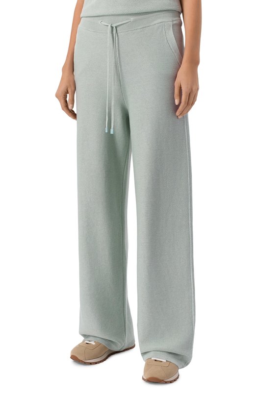 Брюки из шелка и хлопка MVST WS61-605MU Зелёный  WS61-605MU Фото 3