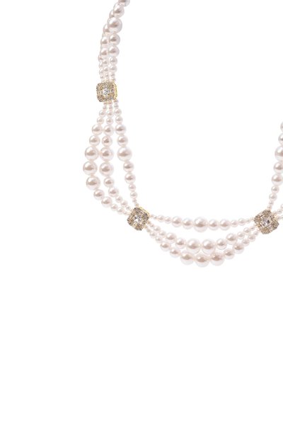 Колье lace BLUEJAY белого цвета по цене 35640 руб., арт. BJ-LC-GL, фото 3 Колье lace BLUEJAY, арт. BJ-LC-GL, фото 3