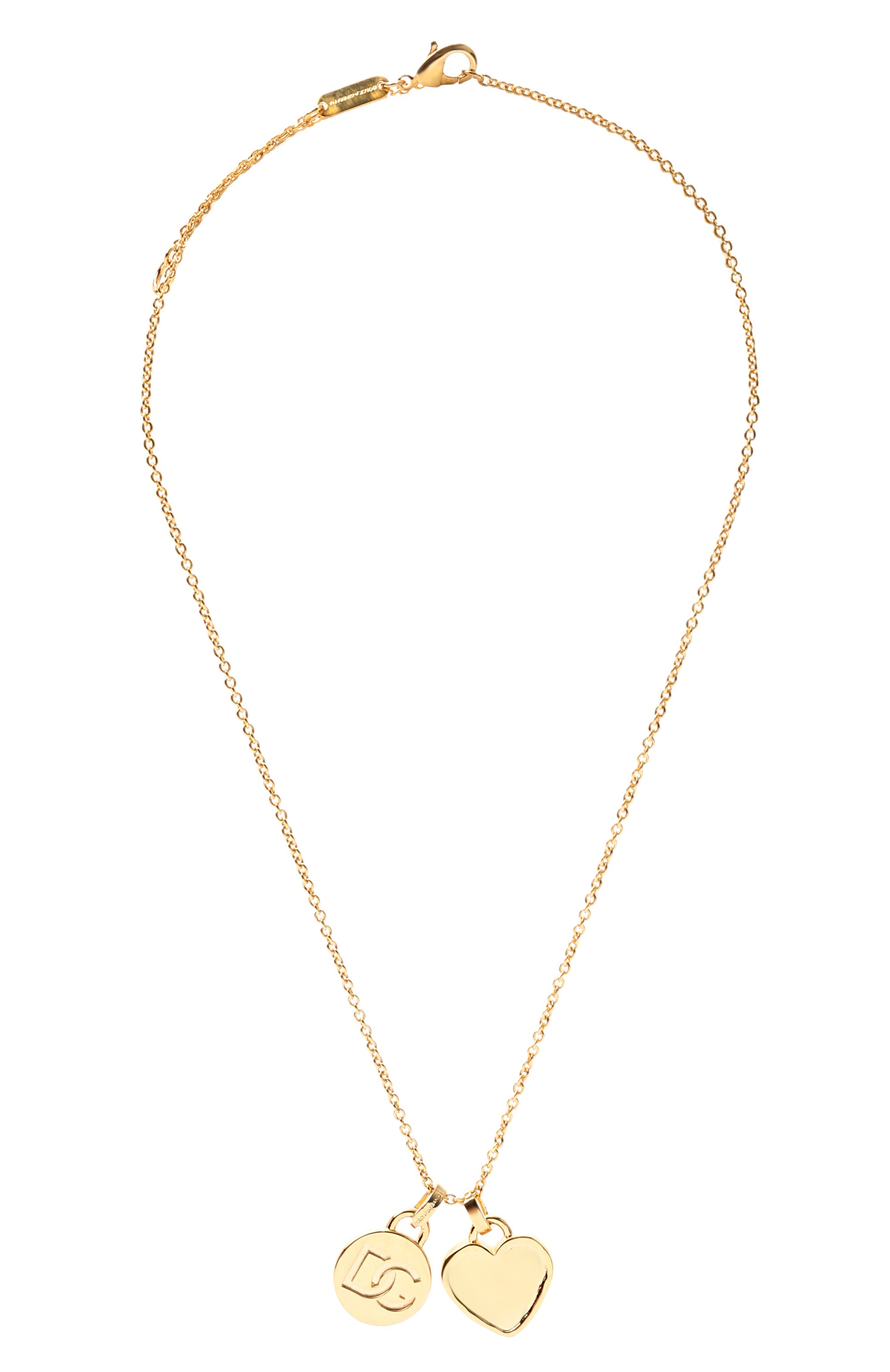 Подвеска на цепочке DOLCE & GABBANA золотого цвета по цене 64550 руб., арт. WNR8S4/W1111, фото 1 Подвеска на цепочке DOLCE & GABBANA, арт. WNR8S4/W1111, фото 1