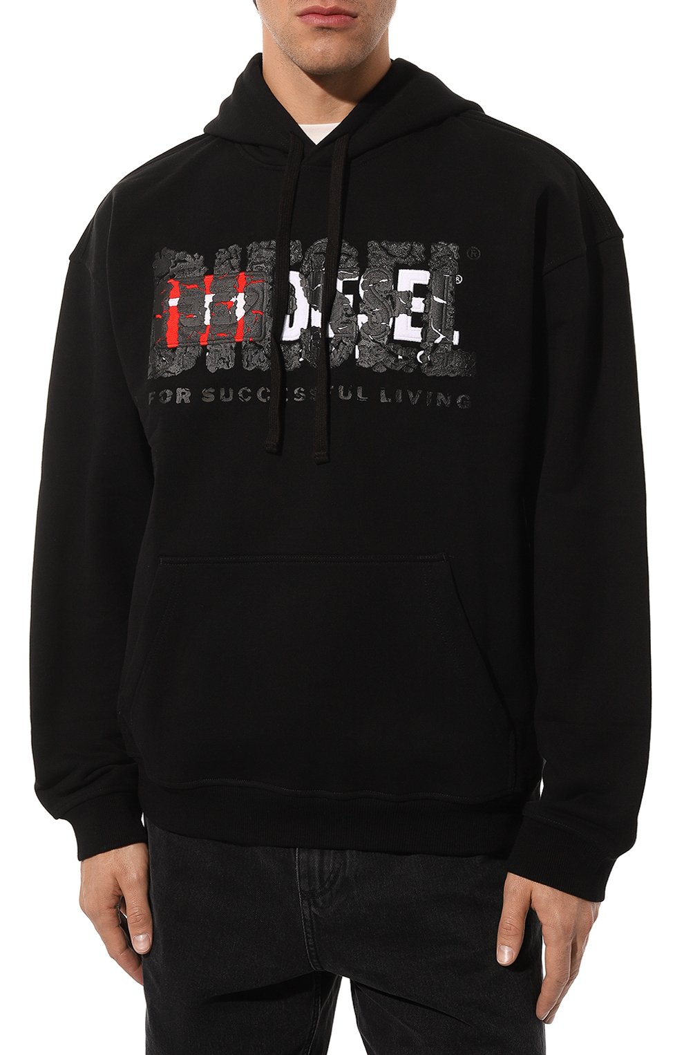 Хлопковое худи DIESEL, арт. A11779/0IAJH, фото 3