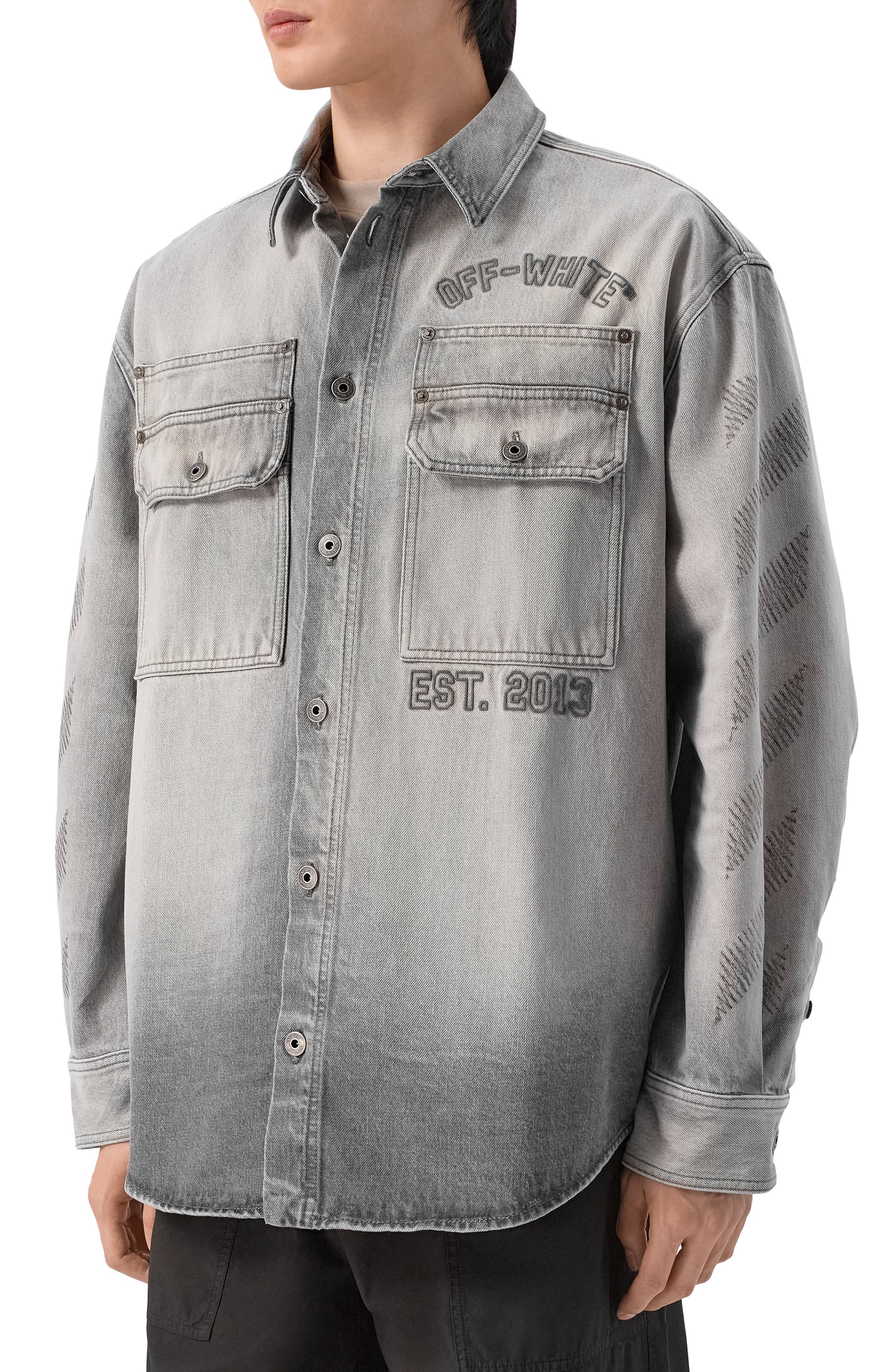 Джинсовая рубашка OFF-WHITE, арт. 0MYD05VS26DEN003, фото 3