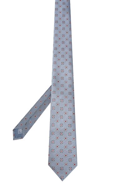 Шелковый галстук с узором BRIONI голубого цвета по цене 24450 руб., арт. 062I00/P7475, фото 2 Шелковый галстук с узором BRIONI, арт. 062I00/P7475, фото 2